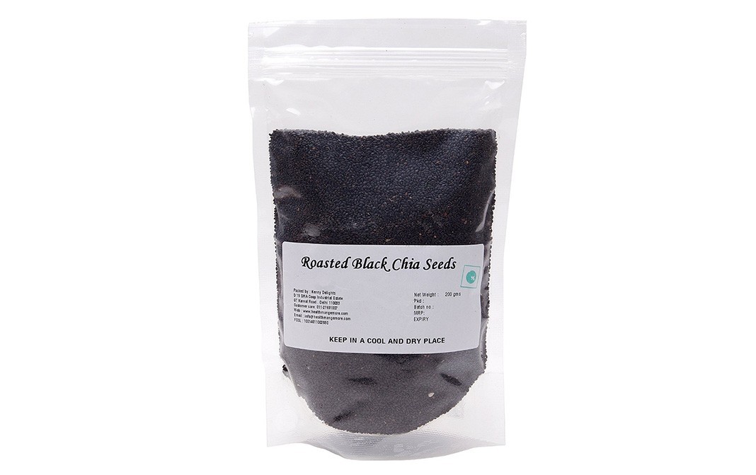 Kenny Delights Roasted Black Chia Seeds   Pack  150 grams
